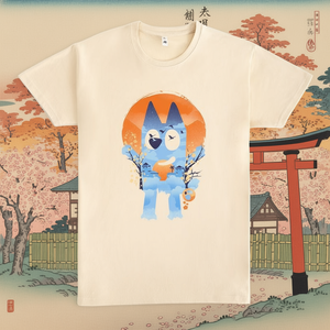 T-Shirt Promozionali Ukiyo E Dogs, Abbigliamento Resistente e Alla Moda con Stampa Giapponese a Blocchi di Legno a Tema Canino - Product Image 3