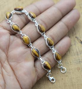 Tiger Gemstone <b>Bracelet</b> Jewelry For Women Silver <b>Boho</b> Style Jewelry 925 Sterling Silver Trending Handmade <b>Bracelet</b> Gift For Her - Product Image 4