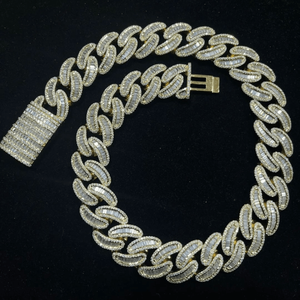 Trendy 925 Sterling Silver Customized Iced Out Diamond New Fashion Chain with White Diamonds Men's Hip Hop Style Chain Jewelry - Product Image 2