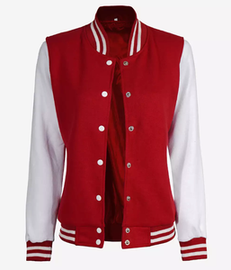 OEM Fabricante de encargo de alta calidad de los hombres de béisbol Letterman Varsity chaqueta a prueba de viento Chenille bordado de cuero de algodón - Product Image 2