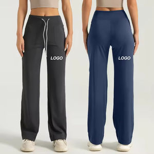 Pantalones de pierna ancha de talla grande de calidad superior para niñas Yoga transpirable Jogging Ciclismo con bolsillo frontal plano - Product Image 2