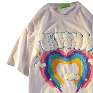 Services OEM à bas prix T-shirts à impression bouffante pour hommes Dernier style de t-shirts à impression bouffante pour hommes à conception personnalisée - Product Image 2