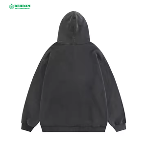 Unisex High Quality Cotton Thick Heavy French <b>Terry</b> Pullover Hoodies Drop Shoulder Regular Fit Cropped Breathable Quick Dry - Product Image 4