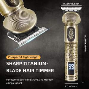 Kit de toilettage pour homme : Rasoir électrique sans fil étanche rechargeable pour cheveux, barbe, nez et corps - Product Image 6