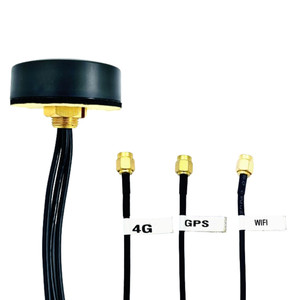 Meilleure qualité d'antenne de rondelle vissable combinée GPS + Wi-Fi + 4G avec RG-174 (L-3mtr )+ SMA (M) St 46MM - Product Image 1