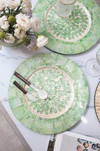 Wholesale Eco-Friendly <b>Placemats</b> Table Mat Slate <b>Placemat</b> Mother of Pearl Shell <b>Placemats</b> with <b>Beads</b> - Product Image 6