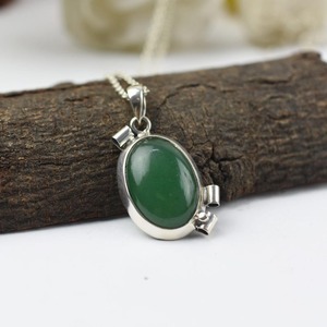 เครื่องประดับจี้เงินทำด้วยมือสไตล์ Boho 925เงินสเตอร์ลิงสีเขียวนิลอัญมณีเครื่องประดับจี้อินเทรนด์สำหรับผู้หญิงของขวัญสำหรับ - Product Image 2