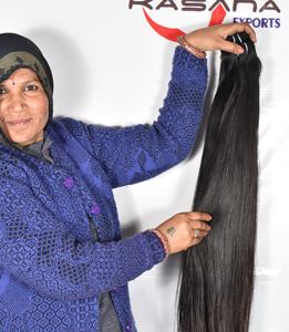 ผมต่อของผู้หญิงทำจากผมจริงสีดำธรรมชาติ - Product Image 6