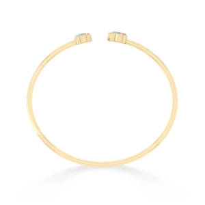 Premium High Finish 18K Gold Plated Adjustable Ethiopian Opal Twister <b>Bracelet</b> Pear Cab Bezel Setting Trendy Handmade Unisex - Product Image 4