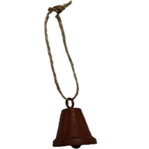 จี้โลหะรูประฆังคริสต์มาสสีแดงและสีขาวเครื่องประดับคริสต์มาสแบบระเหิดใหม่สำหรับตกแต่งบ้าน - Product Image 1