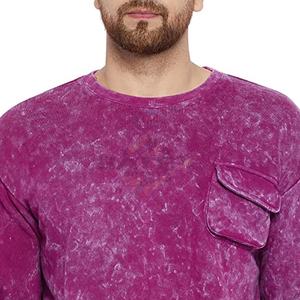 Survêtement décontracté à capuche vintage délavé à l'acide, uni, pour homme, sur mesure, léger, sublimation, hiver, meilleur prix de gros 2025 - Product Image 6