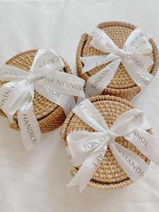 Posavasos de yute resistente al calor de diseño de tendencia, alfombrillas de ratán bordadas a mano para café, almohadillas para mesa de comedor, adornadas elegantes - Product Image 2