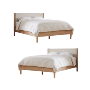 Juego de cama tamaño king simple y moderno para muebles de dormitorio supercómodo con marco de madera natural, Exportación a América - Product Image 5