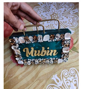 Indian Handicraft Resin Custom Type Clutch <b>Bag</b> for Women - Product Image 5
