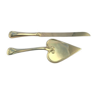 Material comercial de la mejor calidad, acero inoxidable, hecho a mano, diseñador, chapado en oro, cuchillo para pastel y juego de servidor con mango de madera - Product Image 3