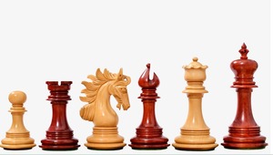Ensemble d'échecs Premium Arabian Knight Series Artisan Staunton en bois de rose et de buis, roi de 4,2 pouces, à prix avantageux - Product Image 6