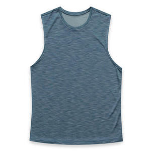 เสื้อกล้ามออกกำลังกายผู้ชายแบบสปอร์ตฟิตเนส ผลิตตามสั่ง ผ้าโพลีเอสเตอร์ สำหรับเล่นกีฬาในยิม - Product Image 2