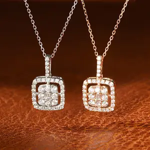 다이아몬드 목걸이 18k 골드 750 천연 다이아몬드