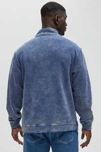 Sweat-shirts pour hommes de haute qualité 100% coton, logo personnalisé brodé, streetwear, uni, effet délavé, coupe ample, poids lourd 380 - Product Image 5