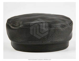 Sombrero de piel auténtica para hombre y mujer, gorro de piel de oveja, visera octogonal, unisex - Product Image 2