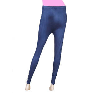 Legging ajusté à imprimé latéral pour femme - Bleu marine - Product Image 6
