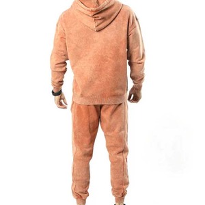 Conjunto de Sudadera con Capucha y Pantalones Deportivos Unisex de Alta Calidad, 100% Algodón, Ropa Deportiva de Invierno, Diseño 2 en 1 con Estampado Lavado Ácido - Product Image 6