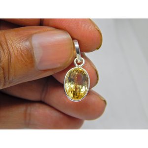 925 Sterling Silver Natural Citrine Charms Fruit Patterned Gemstone Jewelry Art avec Number - Product Image 2