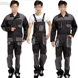 Overoles negros de alta calidad de primera calidad, ropa de trabajo para hombres más limpios, reparadores, ropa de trabajo de talla grande en stock - Product Image 2