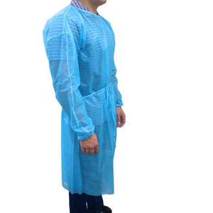 Bata de hospital desechable Puños elásticos Diseño transpirable Protección impermeable Servicio OEM para médicos Fabricado con costura soldada - Product Image 1