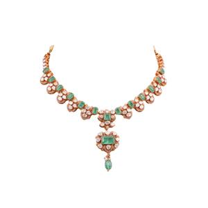 Bijoux en argent de qualité supérieure Gajaah Collier et boucles d'oreilles en argent sterling 925 pour femmes Mariage de mariée Tenue de soirée - Product Image 2