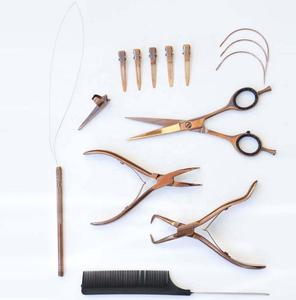 Ensemble d'outils de pose d'extensions de cheveux de qualité supérieure, kit complet, pinces de retrait de micro-perles, ciseaux avec outil de traction de cheveux par LCI - Product Image 4