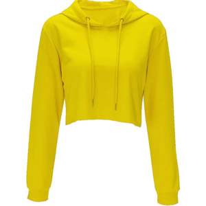 Sudadera con capucha corta de moda para mujer, informal, mezcla de algodón suave, proveedor de impresión de logotipo OEM - Product Image 4