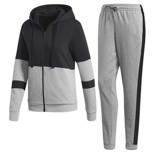 OEM diseño personalizado a rayas de alta calidad de manga larga de algodón poliéster 2 uds ropa deportiva entrenamiento y Jogging desgaste chándales conjuntos - Product Image 5