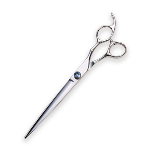 Juego de Tijeras de Aseo Profesionales Personalizadas de Acero Inoxidable Curvadas para Diestros para Perros y Gatos, Eliminación de Pelo, Mangos de Goma - Product Image 2