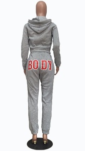 Joggers para mujer, Top corto de 2 piezas, conjunto de pantalones de dos piezas, conjunto de chándal para correr, conjunto de pantalones de chándal de dos piezas de otoño para mujer - Product Image 5