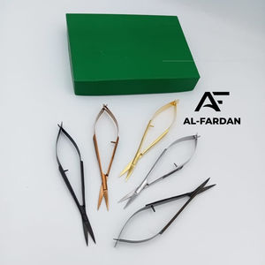 Logo personnalisé ciseaux à sourcils japonais en acier inoxydable lame incurvée tranchante pour manucure russe maquillage options de couleur personnalisées - Product Image 2