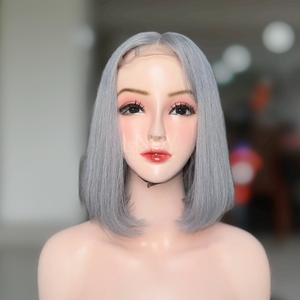 วิกผมบ๊อบแบบตรงสีเทา100% สำหรับผู้หญิงผมแท้เวียดนาม - Product Image 5