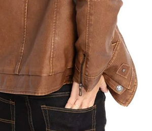 Chaqueta de cuero de moda para hombre de cuero genuino de calidad superior negro marrón abajo tallas largas chaqueta de cuero para hombre - Product Image 5