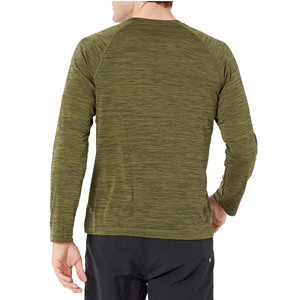 Camiseta de manga larga de brezo verde personalizada, ropa deportiva atlética ligera de poliéster transpirable que absorbe la humedad de secado rápido - Product Image 3