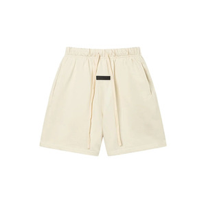 Short de basket-ball avec logo en caoutchouc imprimé personnalisé 5 pouces grande taille mélange de polyester polaire de coton de gymnastique avec poches zippées les hommes portent des shorts - Product Image 2