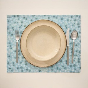 Juego de 3 Manteles Individuales Azules 100% Algodón con Diseño de Nieve, Manteles Decorativos de 35x45cm, Duraderos para Uso Doméstico, Técnicas de Impresión - Product Image 4