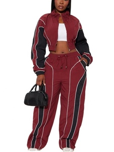 Survêtement coupe-vent pour femme de qualité supérieure, respirant, avec doublure en maille, fermeture éclair, en nylon, grandes tailles - Product Image 3