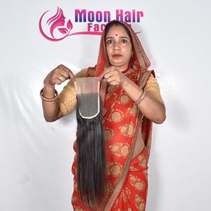 2025 nouveau meilleur produit de valeur de qualité Look naturel doux fermeture de cheveux humains indiens droite pour les femmes Salon fête ou usage quotidien - Product Image 5