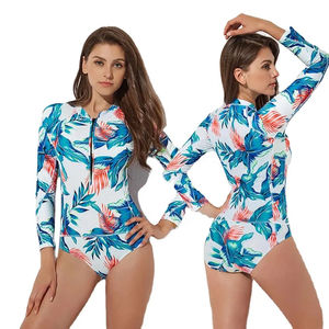 Maillot de bain une pièce de course et d'entraînement pour femme 2026, personnalisable (couleurs et logo), séchage rapide, polyester/coton, manches courtes, qualité supérieure - Product Image 1