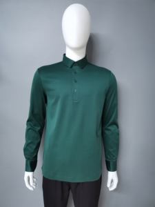 Camisas Polo de Manga Larga para Hombre, de Algodón Suave Mercerizado, Lisas, de Alta Calidad, con Logotipo Personalizado al por Mayor - Product Image 6