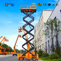 Plateforme élévatrice à ciseaux tout-terrain hydraulique CFMG CFPT1623RTE 4x4 autopropulsée avec certification CE ISO