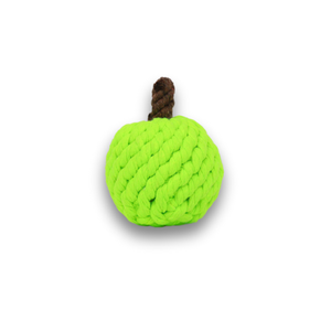 Jouet pour chien en coton vert pomme fait main, écologique, pour jouer et grincer les dents, style moderne avec emballage en sac - Product Image 1