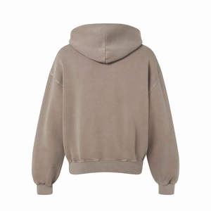 High Quality Winter <b>Men</b> Zip-Up <b>Hoodie</b> 230gsm-500gsm Heavyweight Cotton Embroidered Custom Logo Oversized Fit Anti-shrink - Product Image 5