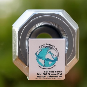 <b>Flat</b> Head <b>Screw</b> DIN 603 Square End Hex Nut M6x100 Galvanised 50 Pieces - Product Image 3
