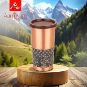 Gobelet en cuivre pur Verres approuvés par l'Ayurveda, élégants, durables et faciles à nettoyer pour un usage quotidien - Product Image 3